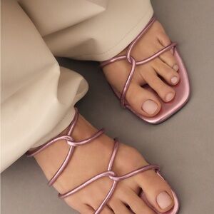 Maeve Pink Strappy Sandals